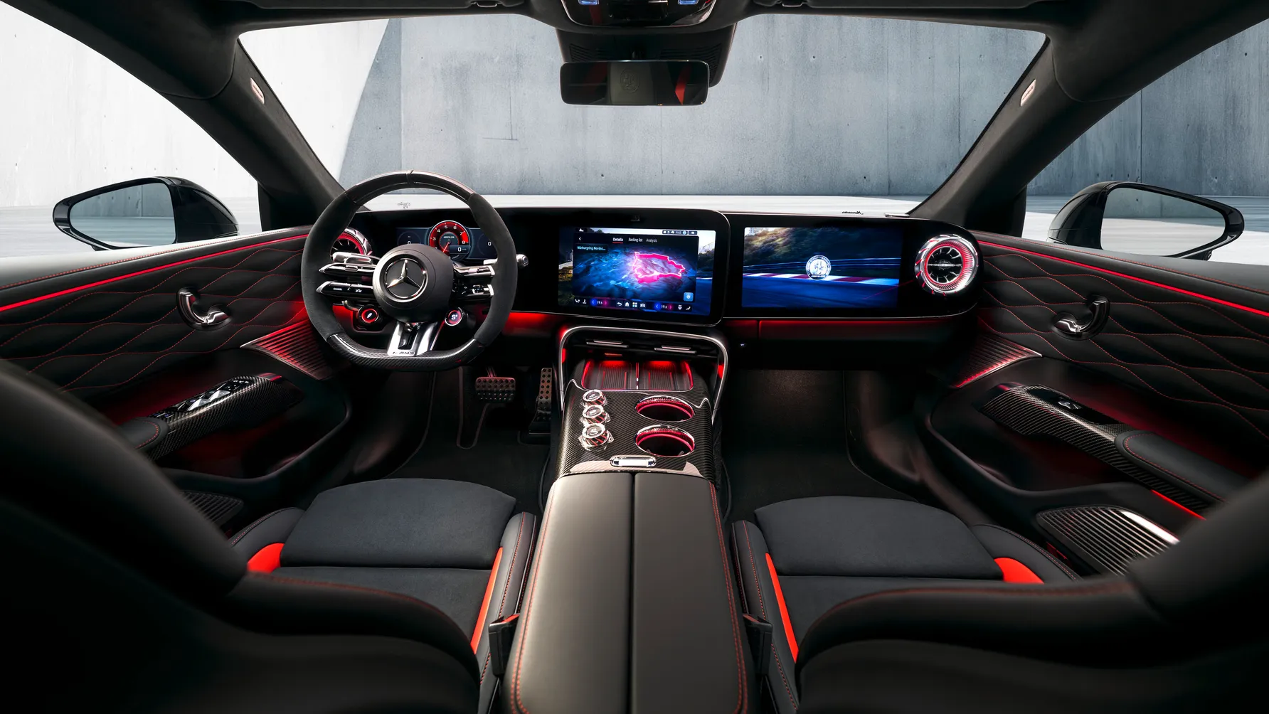 Surprise! The new Mercedes-AMG GT 4-Door’s interior is dominated by screens